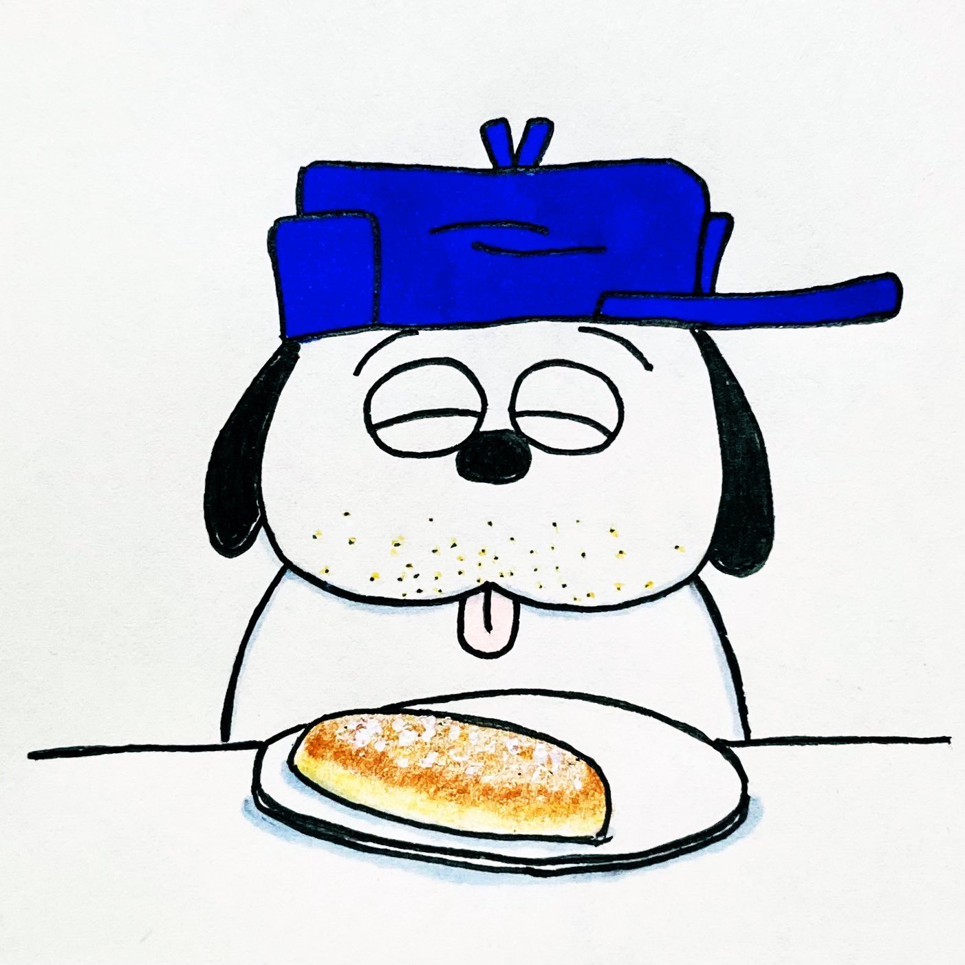 تويتر Wlfa Snoopy على تويتر Day223 揚げパンを食べるオラフ 100日後も食べるオラフ アナログイラスト T Co Rwlgtres76