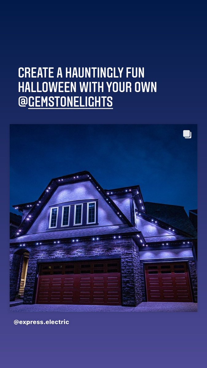 ExpressElectri5's tweet photo. Light up the night this Halloween.
Let’s get you into some @gemstonelights. 
#yqrandsurround #poweredbyservice https://t.co/nxf0RoDlAO