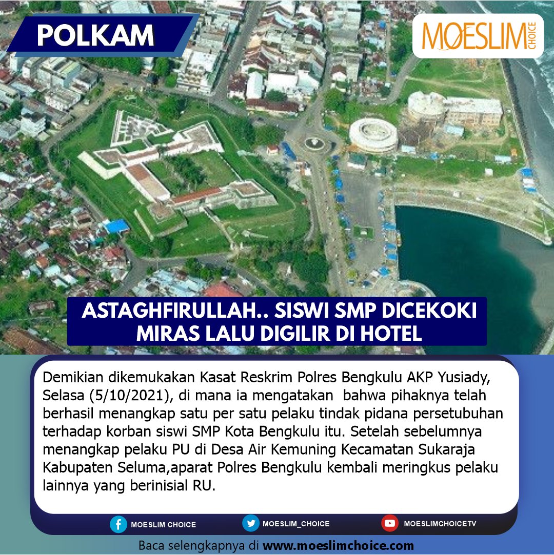 Moeslim Choice on X: Astaghfirullah.. Siswi SMP Dicekoki Miras Lalu Digilir  di Hotel Selengkapnya di t.coqa58mQyAaZ #moeslimchoice  #siswismpdiperkosa #dicekokimiras #bengkuluviral #miras #tanahpatahbengkulu  #ViralVideo #viralindo #WhatsApp ...