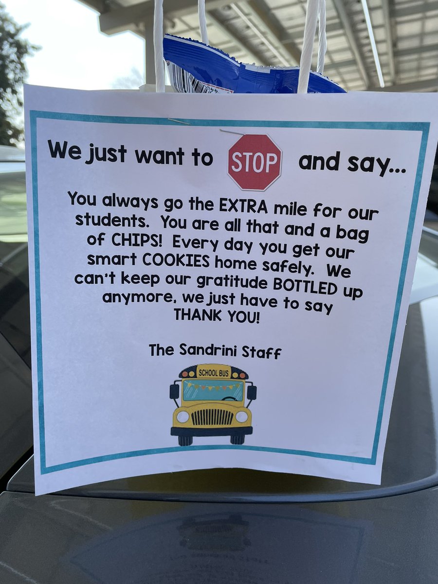 Spreading some <a href="/sandrinisaints/">Sandrini Elementary</a> kindness to our wonderful crossing guards! We are so grateful for how hard they work to get our kids home safely every day. <a href="/PBVUSD/">Panama-Buena Vista Union School District</a> #kindnessmatters
