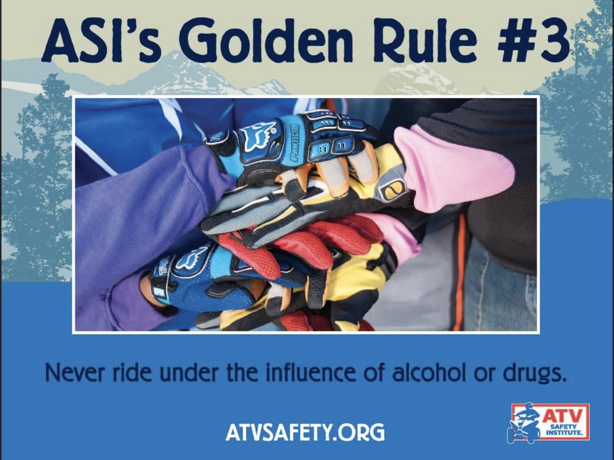 ATVsafety's tweet photo. Check out all of the Golden Rules here: https://t.co/cuHYOoH2LI https://t.co/DUH4QSWJ4c