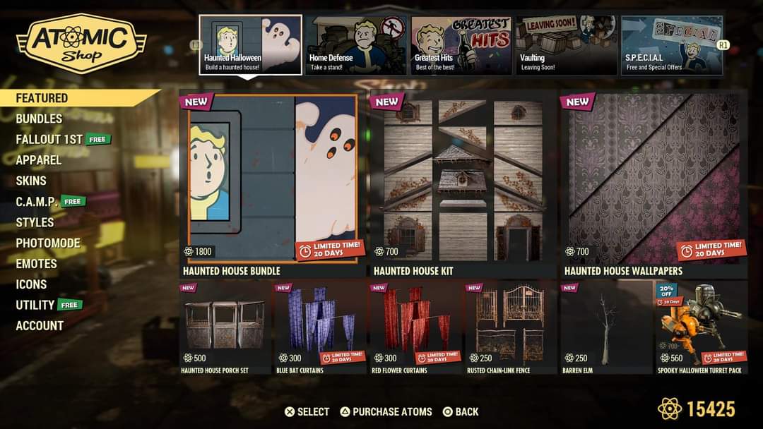 gorgetown76's tweet photo. We got an AWESOME Atomic Shop update today. Great new and returning items! Don't miss that doorbell!

#gorgetown76 #fallout76 #atomicshop https://t.co/VaB7T9FtCi