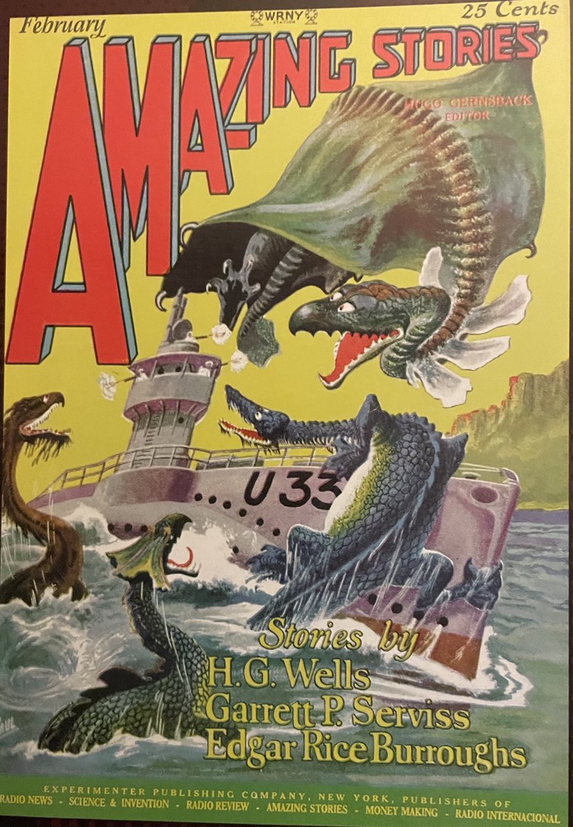 OLD MAGAZINES: Amazing Stories, February 1927 #AmazingStories #OldMagazines #1920s #HGWells #pulpfiction