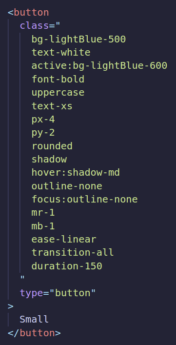 joelnet's tweet photo. tailwind css be like add a small button https://t.co/o0ApWVHwvt