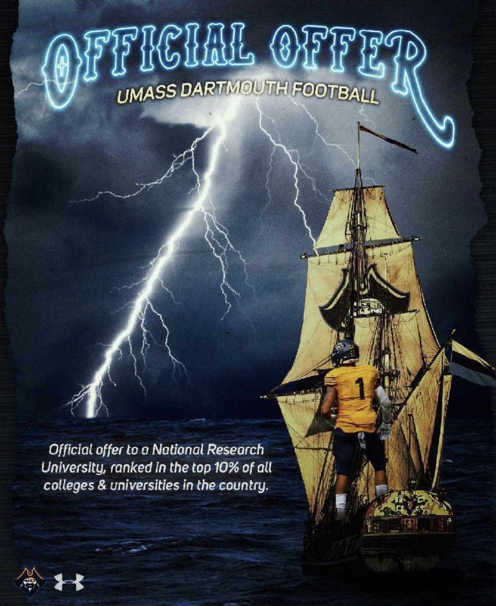 Proud to receive an offer to continue my academic and football journey at Umass Dartmouth. I want to thank my family and my coaches for all their support. Go Corsairs! @UMASSDCoachMcC <a href="/cchsballcoach/">Dave Dunn</a> <a href="/ColumbusFtball/">Columbus Explorers Football</a> <a href="/ColumbusHS_Mia/">Columbus High School</a> <a href="/larryblustein/">Blustein Recruiting</a> <a href="/fanit_now/">FANIT</a> <a href="/TheCribSouthFLA/">Frank Tucker</a>