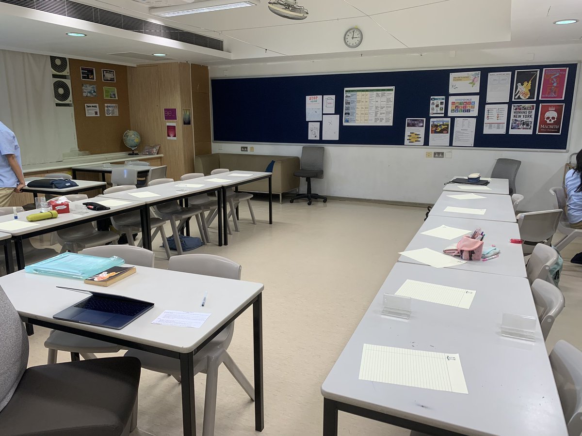 Classroom set up for Ss to debate whether traditions are more important than the lives of the Albanian people in #brokenapril #agency #oral #VSAHKG