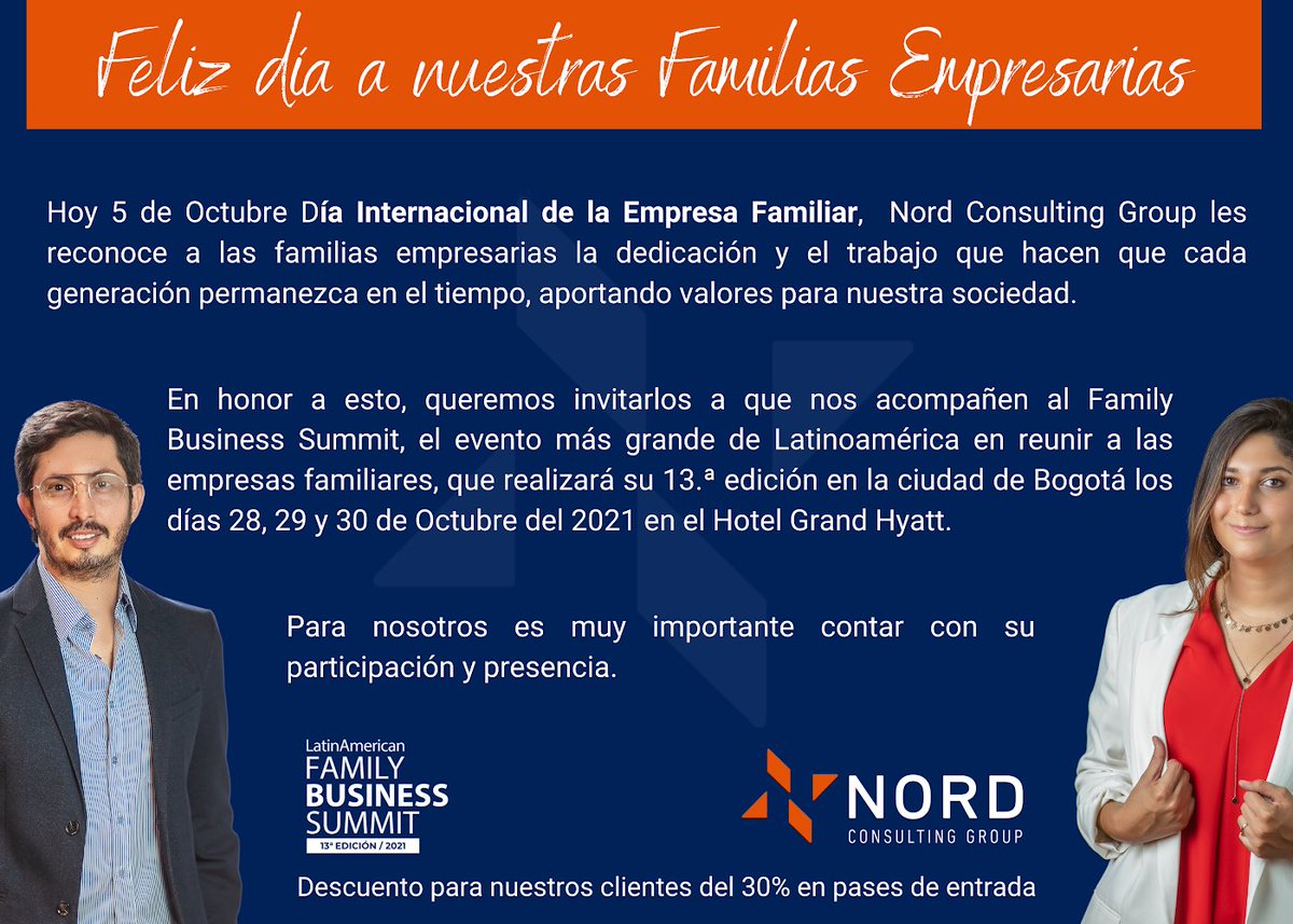 En el #DiaInternacionalEmpresaFamiar 5 de Octubre! Para todos aquellos que trabajan por la continuidad generacional, por hacer de los valores familiares un legado, por aquellos que trabajamos por que la Familia Empresaria se fortalezca!! #empresafamiliar #trabajandojuntos