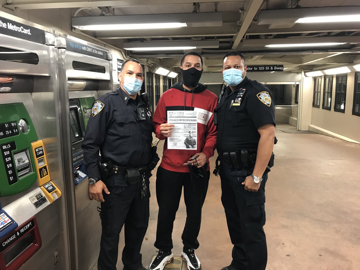 NYPD26Pct's tweet photo. The open registration for the Police Officer exam starts tomorrow &amp; ends on 11/3/2021. 
When you see Sector B’s Neighborhood Coordination Officers, Det. Gutierrez &amp; PO Tavares, ask them about the opportunity to have a rewarding career in law enforcement.

https://t.co/99csFlFY8O https://t.co/iqYF0EWQRo