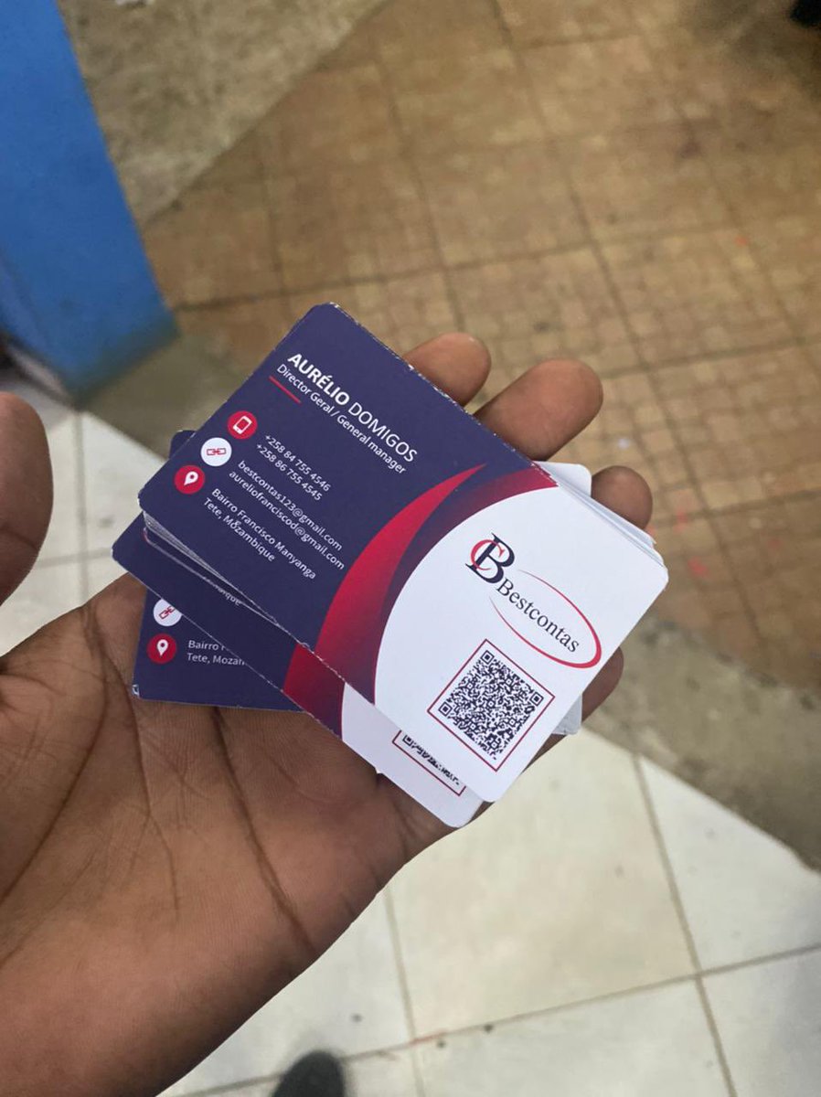 proxmeru's tweet photo. Quem quer cartão?

Fazemos cartão de visita de criatividade e impressão de qualidade.

#proxmeru #pxm #cartaodevisita #cartaodigital #designgrafico #mocambique #tete #matema https://t.co/2aVc2zU0pF