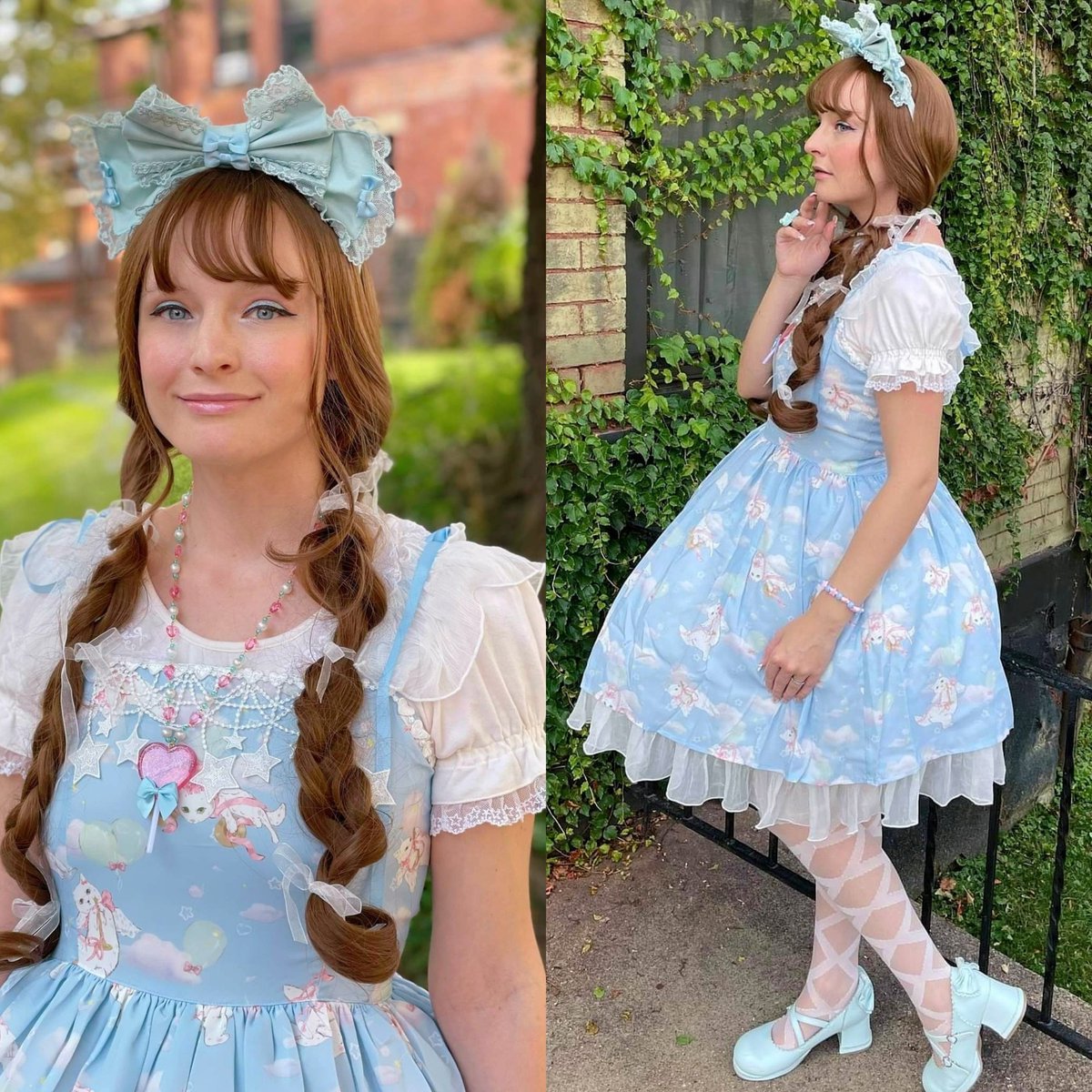 dollqty's tweet photo. My first dress from @MissPoint feeling angelic and free spirited 🕊

#cute #kawaii #strawberrydollqt #misspoint #lolitafashion #sweetgirl #taobao #angelicpretty #catteaparty https://t.co/FsadmdXvLA