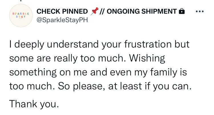 jeongjae97_'s tweet photo. Who’s to much here? Kayo! You are not responding. Tangina nyo talaga, kung alam ko lang na ganito kayo sana di ako nag order sa inyo FUCK U
@SparkleStayPH
#SPARKLESTAYPH
#SPARKLESPHFeedbacks
#SparkleStayPHPakiGalawAngBaso
#SPARKLEShipOurOrders https://t.co/YARJarxT0L