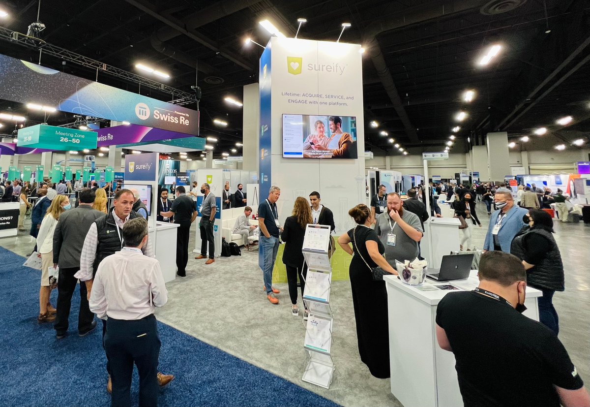 Sureify's tweet photo. A busy, crazy day here at ITC2021! We're here until 6 - if you haven't stopped by Sureify's booth (335) yet, there are no strangers here - only friends (and problem solvers) you haven't met yet! #Sureify #ITC2021 #Lifetimeplatform #LifetimeACQUIRE #LifetimeSERVICE #LifetimeENGAGE https://t.co/eT2YlsVd0Y