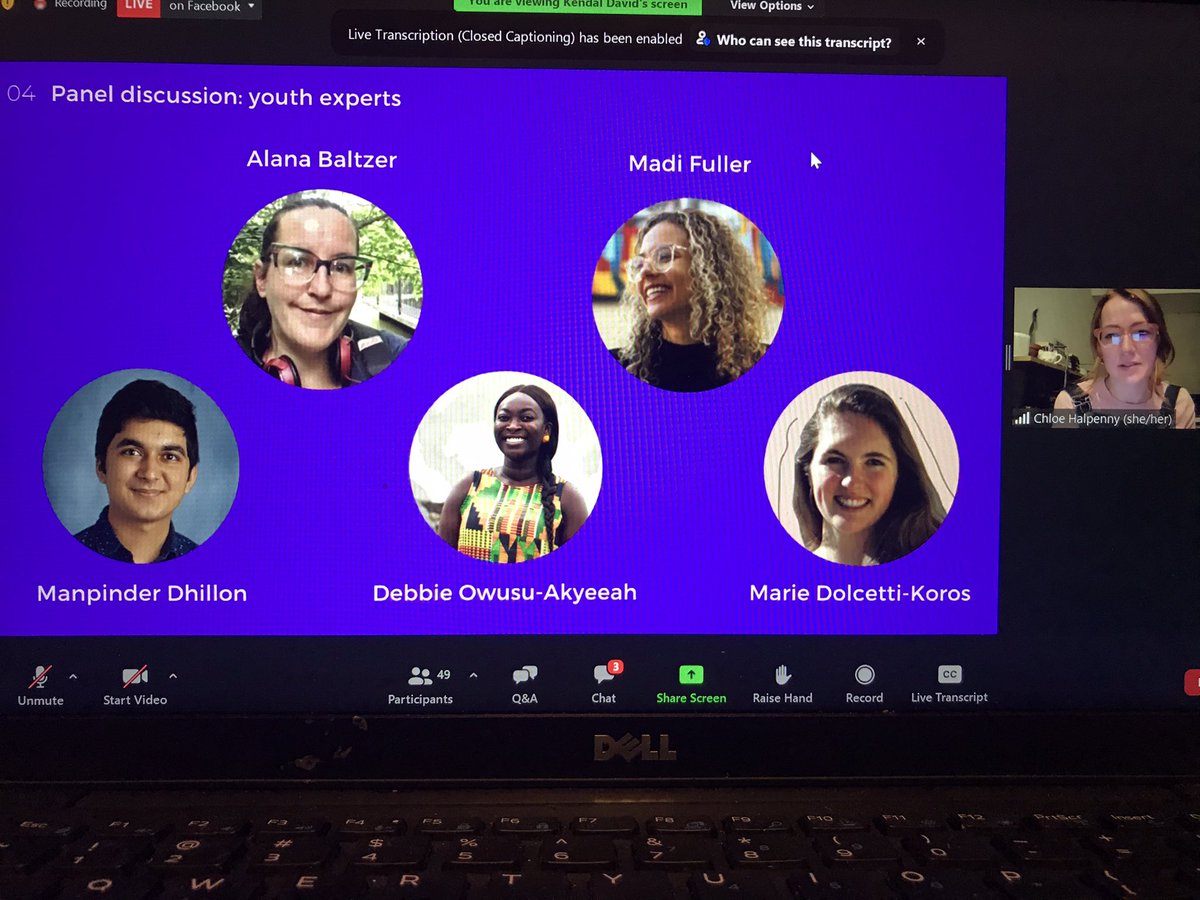 .<a href="/BICYN_/">Basic Income Youth Collective</a> co-chairs and moderators <a href="/ccchloe/">Chloe Halpenny</a> &amp; <a href="/kendaldavid/">kendal david</a> introduce tonight’s youth expert panelists. Looking forward to the discussion about #BasicIncome + youth!