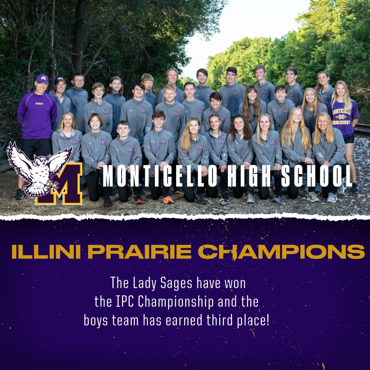 Congratulations to our Lady Sages and the <a href="/SagesXCandTrack/">Sages XC & Track</a> Program! The Sages have claimed the <a href="/IlliniPrairie/">Illini Prairie Conference</a> Championship and the boys have earned 3rd place! #GoSages #RoadToPeoria