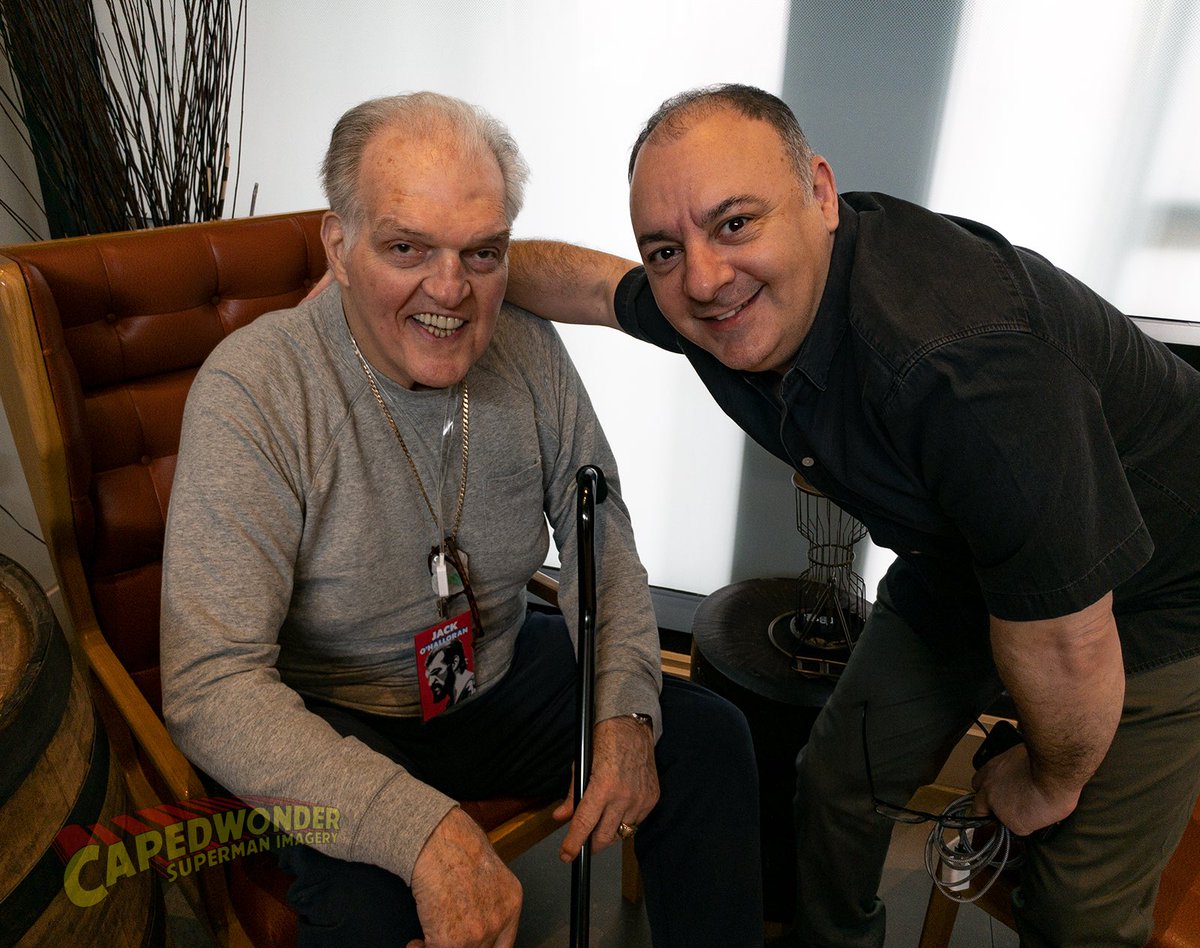 CapedWonderJim's tweet photo. My photo of two exceptional gentlemen: Jack O'Halloran and Hadley Kay. #jackohalloran #hadleykay #supermanthemovie1978 #supermanthemovie #supermanmovie #christopherreeve https://t.co/v0pu6Zi65i