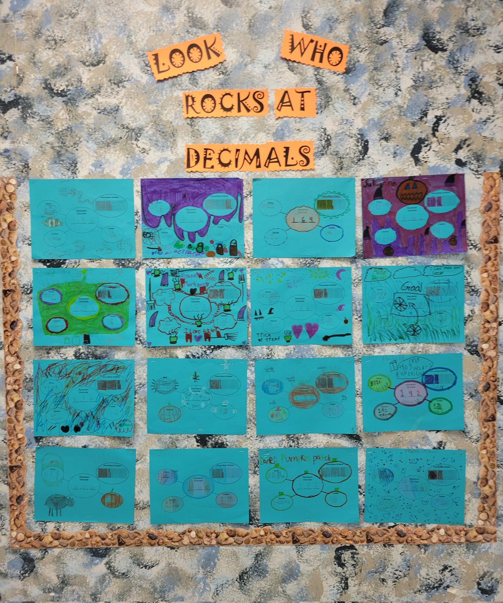 Our newest edition to the "I am a mathematician" wall. We did decimal thought maps. They rolled dice to form a decimal. Then they gave those decimals as money, base-10 models, expanded form, and as a fraction. They loved this activity. #PISDMathChat #GenoaOwls
