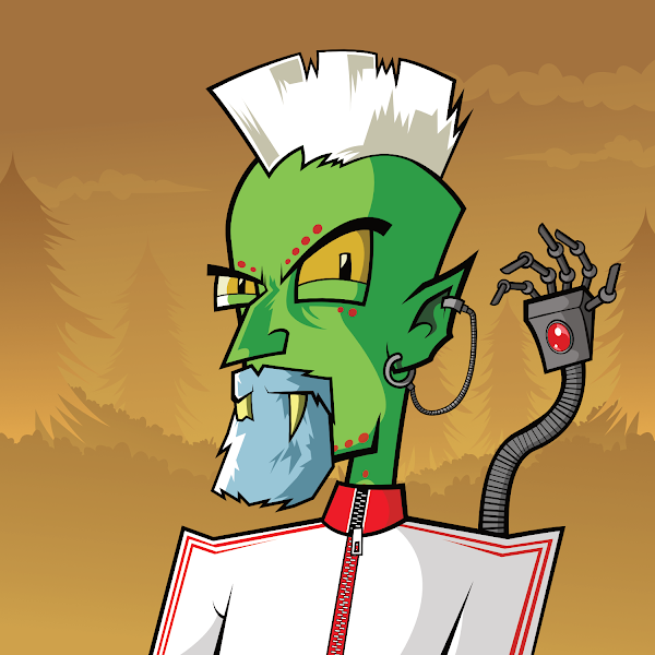 TaxedOP's tweet photo. It's the year 2081 and the 87th annual @TheFangorians squid game has just concluded. Destruction and waste are all that remain. Then, from amongst the wreckage, a champion rises upon a podium of misshapen, uh, bodies. Presenting: your newest champion...GRAMPS. https://t.co/BTSfXMTIco