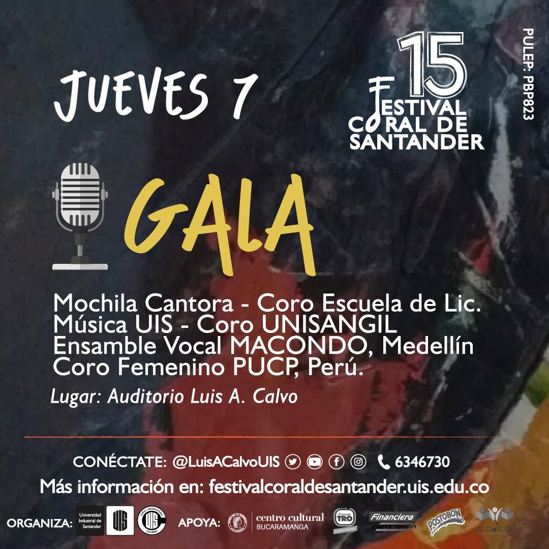 Este jueves 7 octubre, 7:00pm. Nuestro primer concierto de gala con el Festival Coral de Santander 2021. 

Gestione sus entradas aquí: bit.ly/GalaCoral7