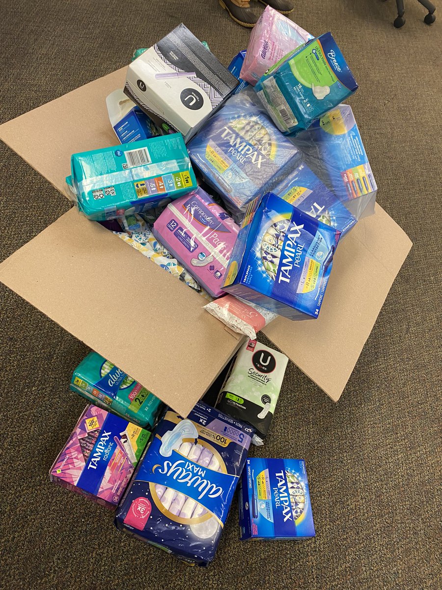 cutupcourt's tweet photo. Such a GREAT turn out! Thank you guys so much for donating! The box is overflowing with products and we are so very thankful💝💝💝 @tu23sga https://t.co/EFSbkslC26
