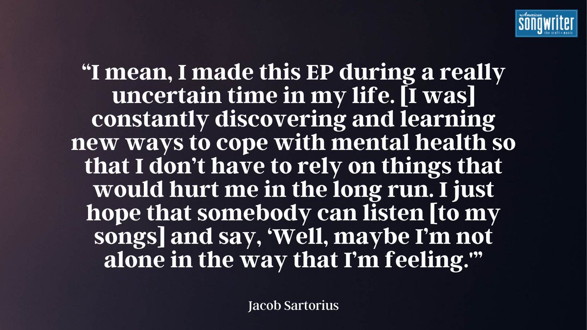 AmerSongwriter's tweet image. “I’d love to just touch on part of the reason why I made this EP,” @JacobSartorius says at the end of our conversation. 

americansongwriter.com/jacob-sartoriu…