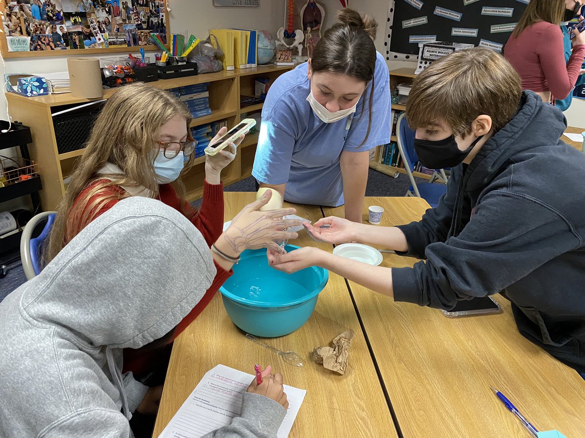 AHSGriffin's tweet photo. Edible water bubbles using sodium alginate and calcium lactate! 💦 #seaweedrules https://t.co/8lUZwurFEe