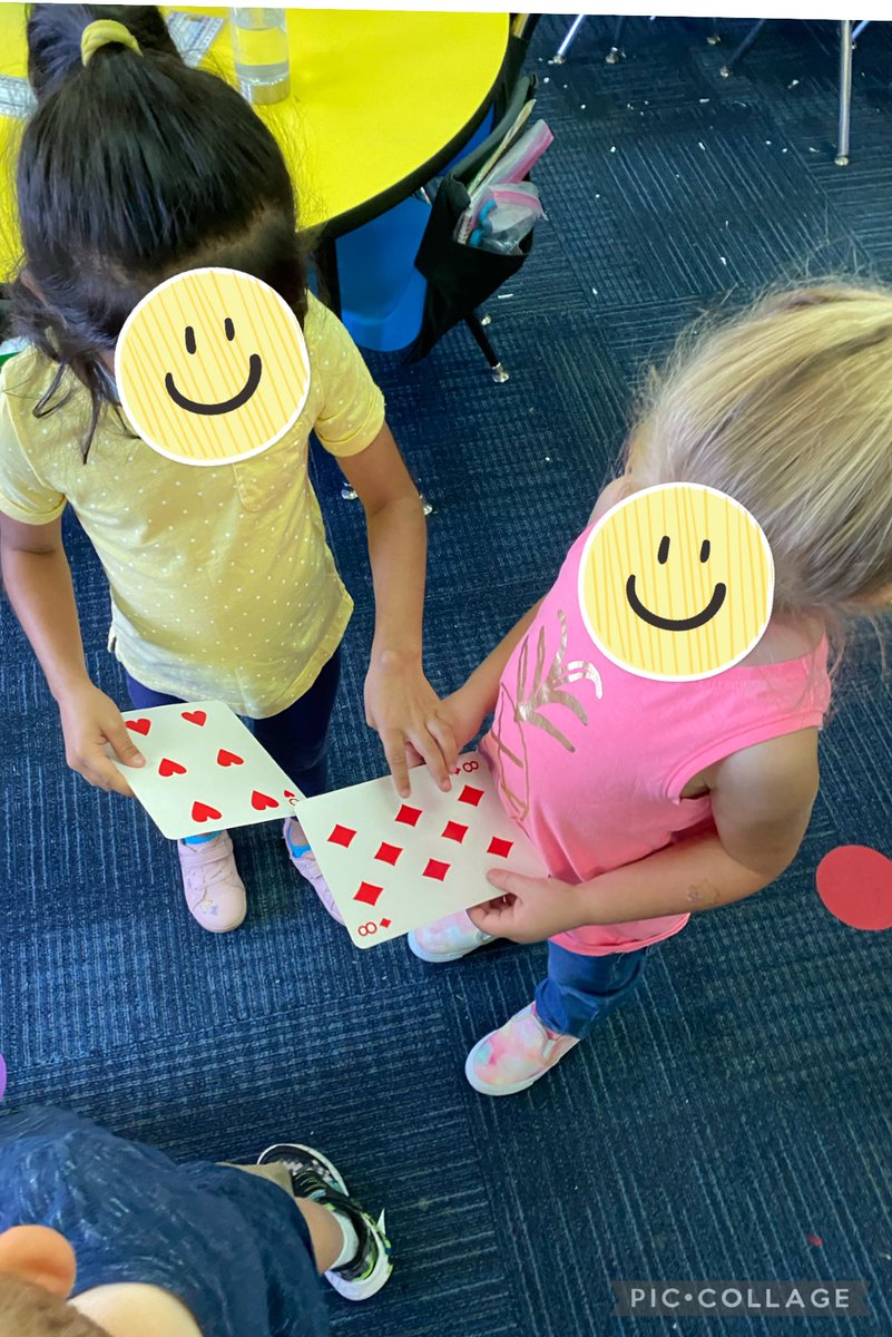 iTeachBC's tweet photo. A little “quiz, quiz, trade”
Math: each student had one card and found a partner, they counted each other’s card and decided who had more & who had less. Then they switched and repeated.
LK: same thing but with letter name, sound & a word @HEBISDpeople @hebisd @shetlandpride https://t.co/JYppYc87kq