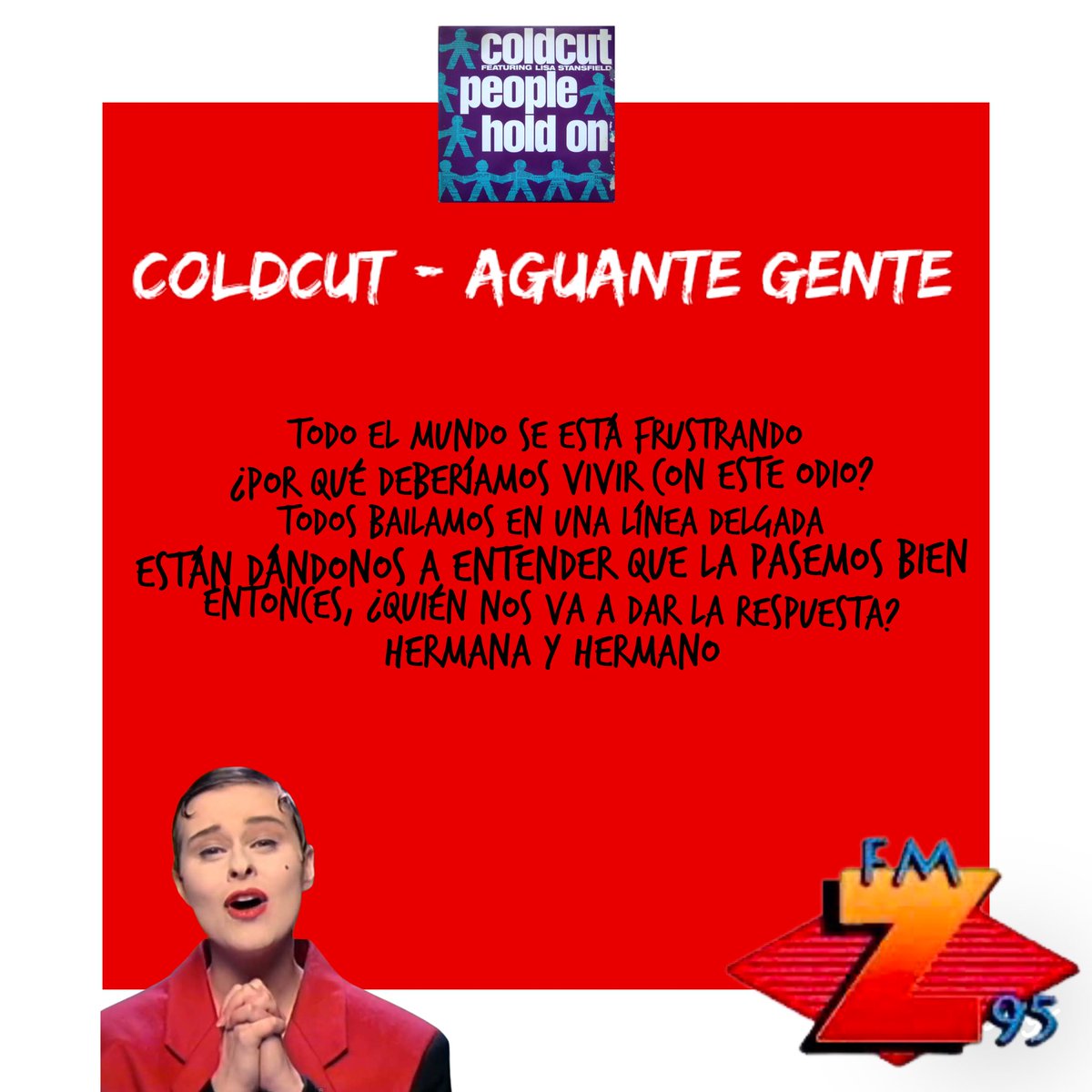 Z95BuenosAires's tweet image. #LetrasAúnVigentes

#Coldcut con #LisaStansfield
#PeopleHoldOn 🔶#Z95 

        ⤵️⤵️⤵️⤵️⤵️