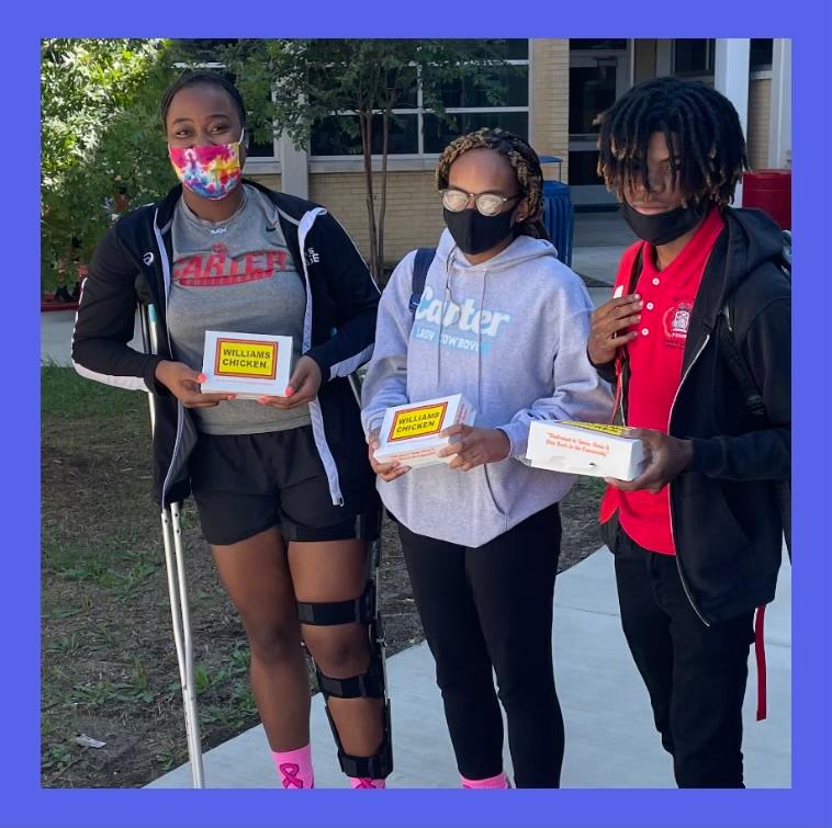 WilliamsChickn's tweet photo. Williams Chicken, along with UT Arlington sponsored lunch for 225 Seniors at David W. Carter High School after taking their ACT College Exam! #carterhigh #carterhighschool #highschool #ACTtest #highschoolseniors #williamschicken #utarlington #chicken #highschoolseniors #wedeliver https://t.co/8v0A24VdYW