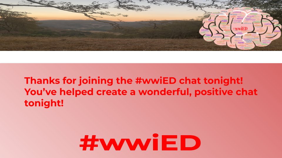 Thanks for joining the #wwiED chat tonight on Equitable Service!  It was an honor to moderate.

Please continue the conversation all month by using the hashtag #wwiED.