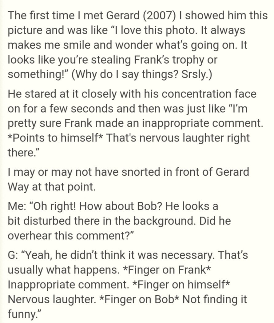 frerardarchive's tweet image. the story behind this pic... they're so childish