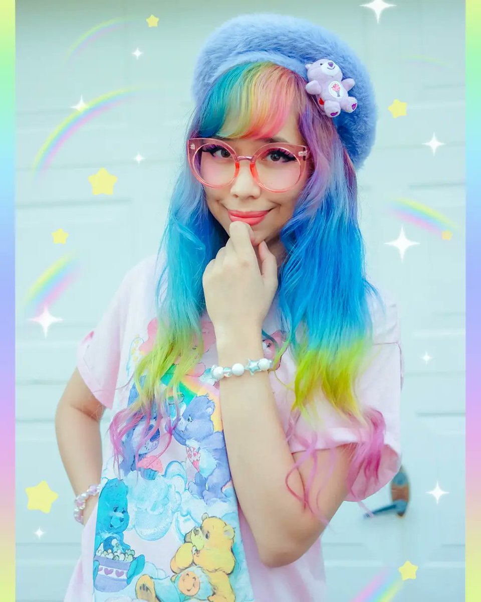 Kammiepompom's tweet photo. https://t.co/rvLmMA2EB9

Insert Name Here care bear dye results! Yay fesh color! !

💜 #insertnamehere 💜 #gifteditem 💜 #INHHair 💜 #INHBabe 💜 #rainbowhair 💜 #insertcolorhere 💜 #carebears 💜 #hairdye 💜#rainbowhairdye 💜 #rainbowhaircolor 💜 #rainbowbangs 💜 #dyedhair 💜 https://t.co/MRwiKAlvgz