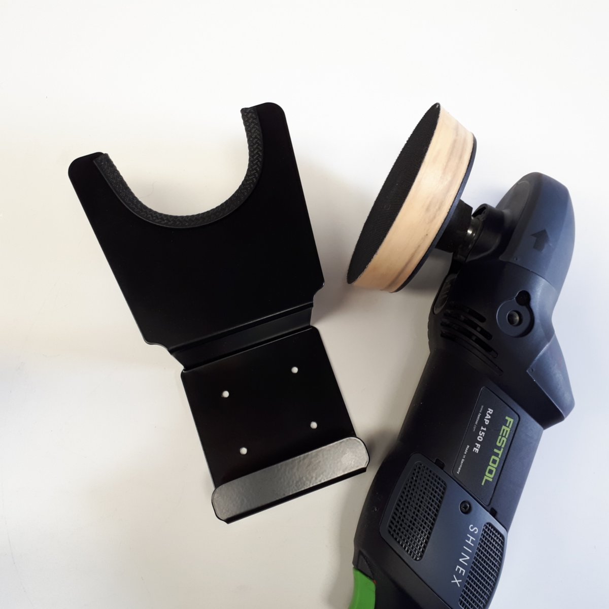 Detail DA Polisher Wall Mount with Cable Tidy tuppu.net/2f4c8f6f #Detailing #UKmfg #Garage #Workshop #GBmfg