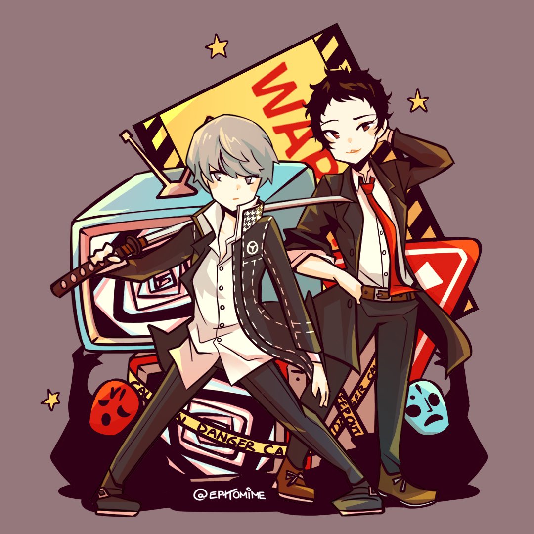 epitomime's tweet photo. adachi and yu charm idea #persona4 https://t.co/Av2nBMmbVU