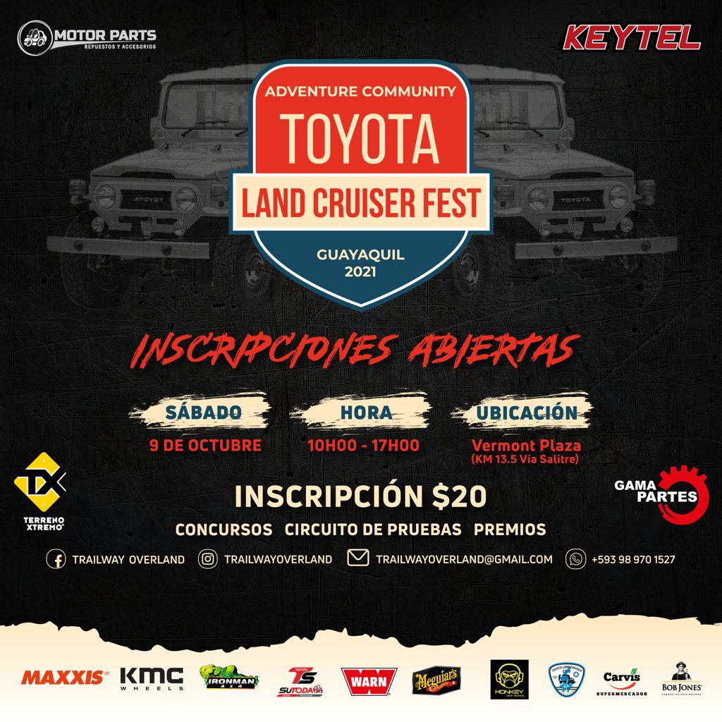 terrenoextremo's tweet photo. Listos???  ya quedan pocos días TOYOTA LAND CRUISER FEST. Inscríbete https://t.co/QsVBjBV5Fh