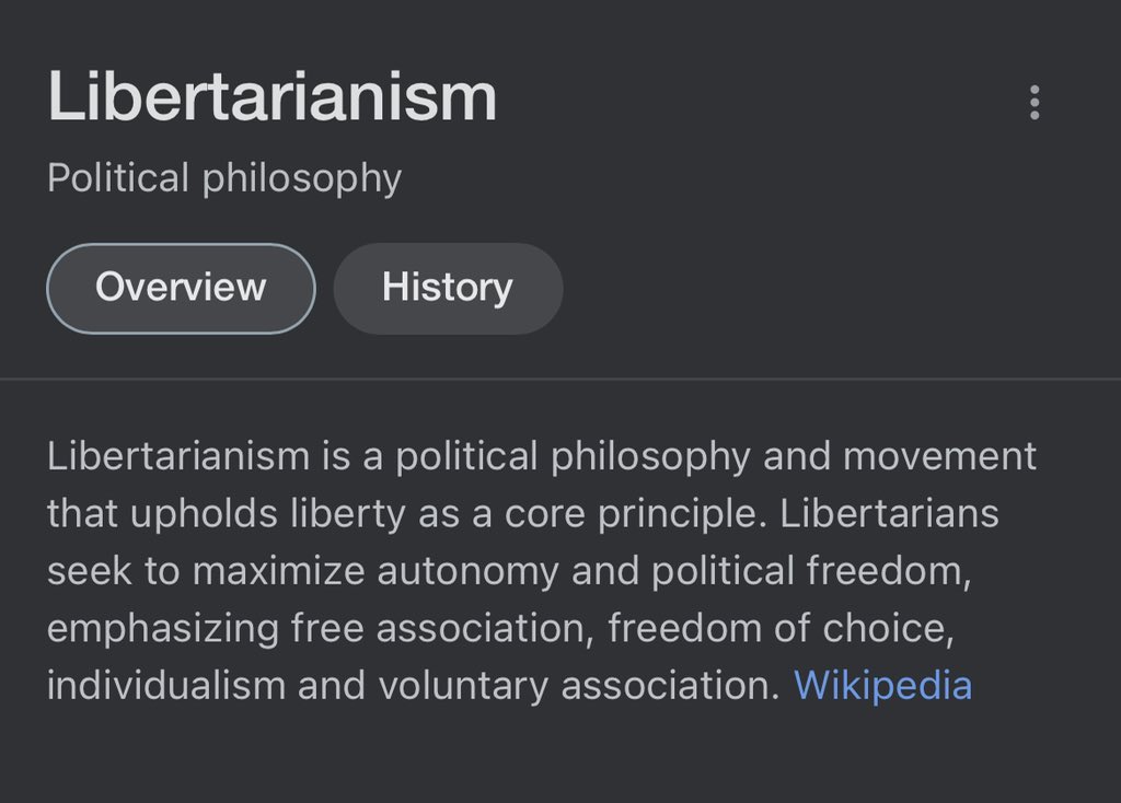 MyStubble's tweet photo. @illeatyourbrain @ByZen @JackPosobiec @RealMarkFinchem And personal freedoms is the very essence of libertarianism. https://t.co/9IKxKvH1gP