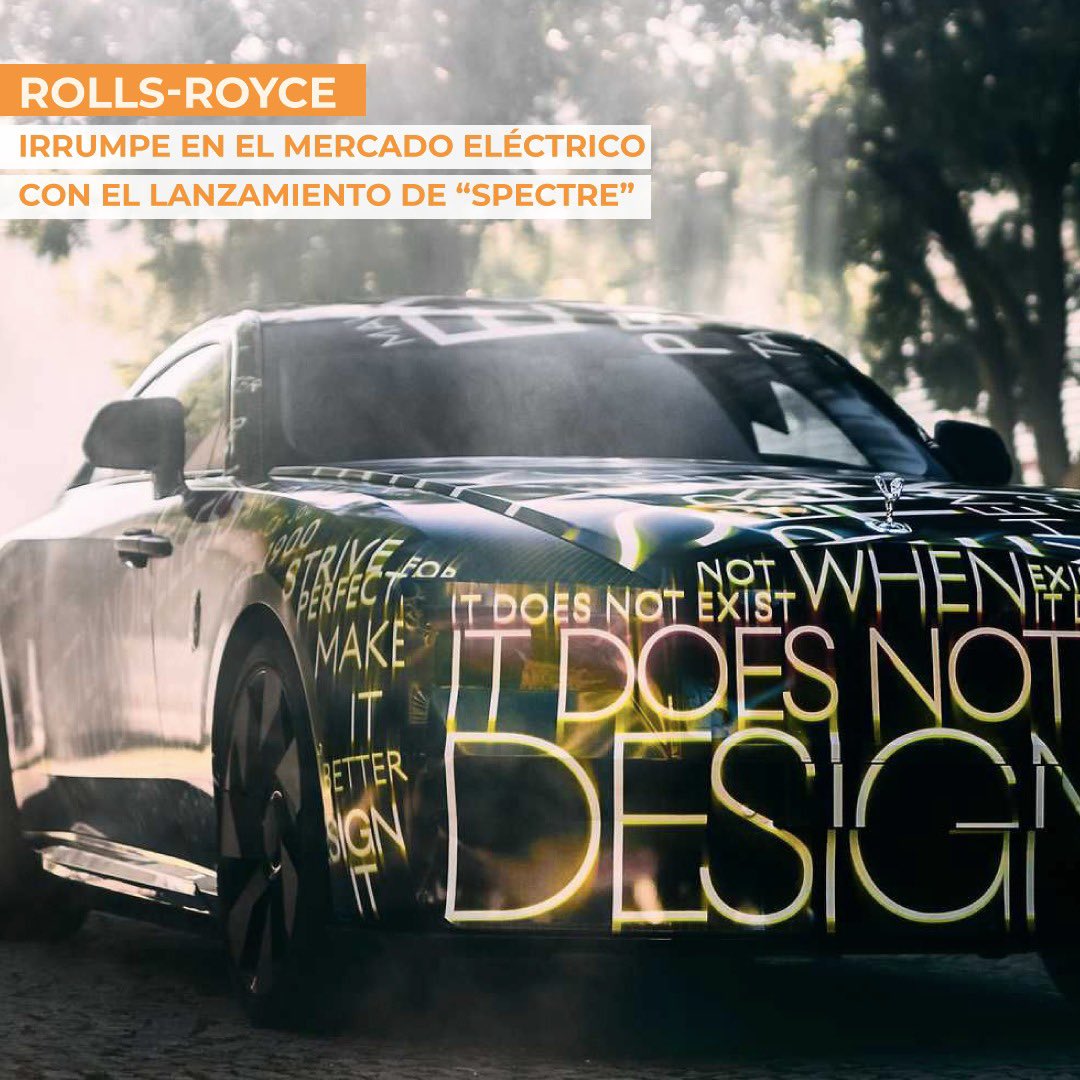 #RollsRoyce presentó su nuevo #Spectre un auto 100% eléctrico por 1era vez en su historia. ¡Y para el 2030 solo van a vender autos eléctricos! Las energías limpias y la movilidad eléctrica son el futuro de #Panamá y el mundo🌍.