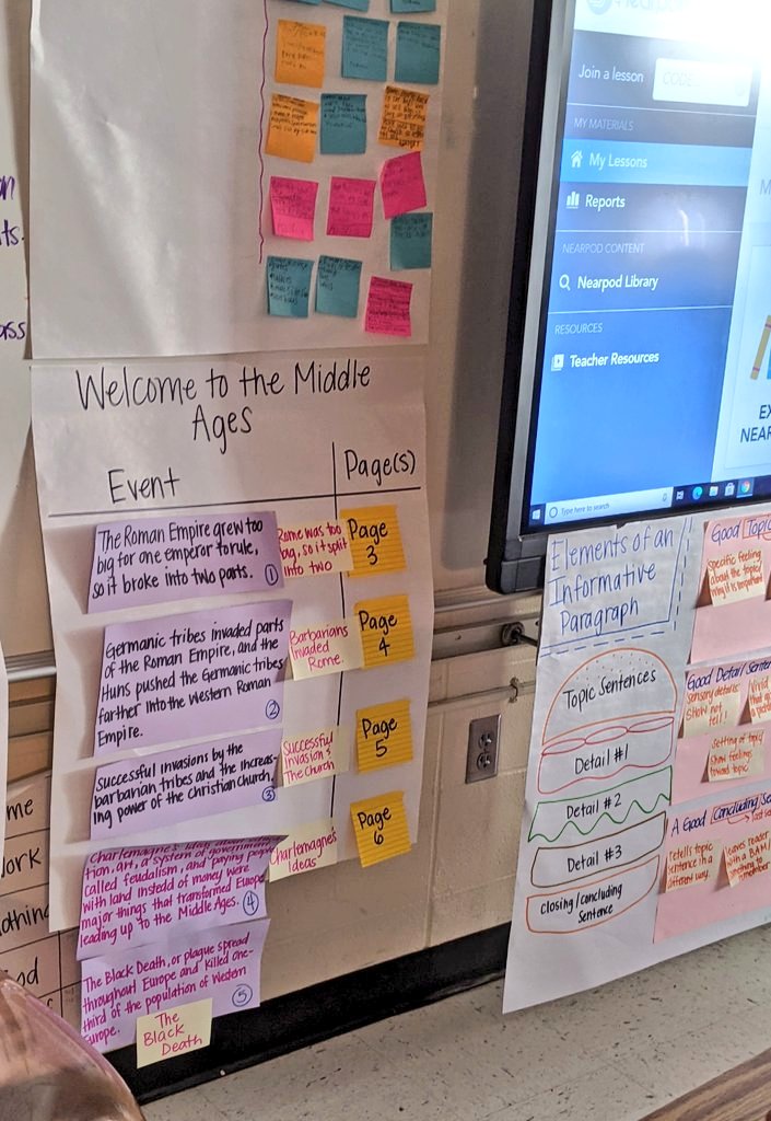 emytomita's tweet photo. One of the highlights of the learning walks with TNTP today @EckertES_AISD! Great teaching &amp; noticed your own touch in the #CKLA graphic organizer in Ms. Henson's class! @ELAtcher1 @Vianca2007 @OOT_AldineISD @amplify Grade 4 #MiddleAges @CurriculumMatrs https://t.co/bRuDyDtB1a