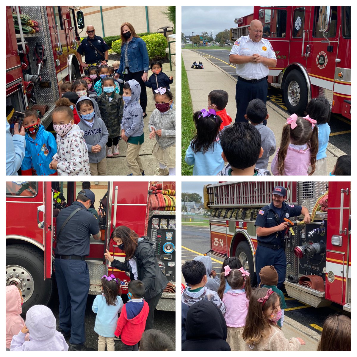 kimsw2871's tweet photo. Special thanks to Captain Carl Griffin and members of the LBFD who came to visit JMFECLC! The kids had fun as they “learned the sounds of safety” which is the theme for Fire Prevention Week 2021 @163Griff @EDUtherapy2 @LB_SchooIs #togetherwecan #juntospodemos #juntosnospodemos https://t.co/Q5TSqa14rm