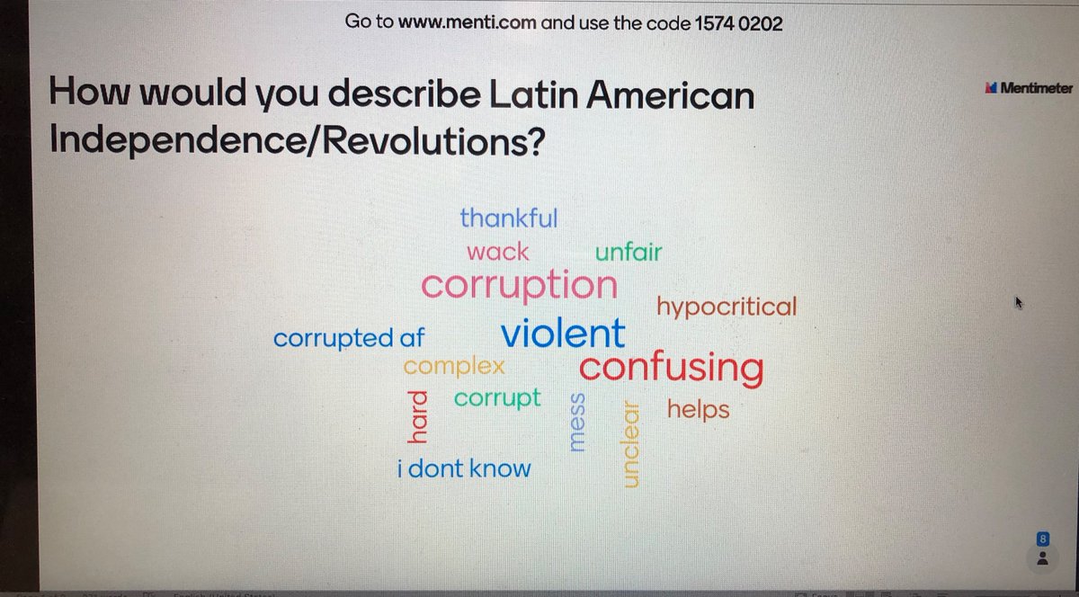 Reflecting after today’s lesson in Latin American Studies <a href="/signorahawkins/">Angela Hawkins</a>