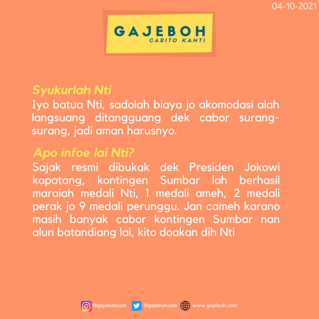 gajebohcom's tweet photo. Atlet, Wasit, jo sado petugas dari Sumbar di PON Papua 2021 ko, sumangaik taruih dih! https://t.co/w1l5oENy4t