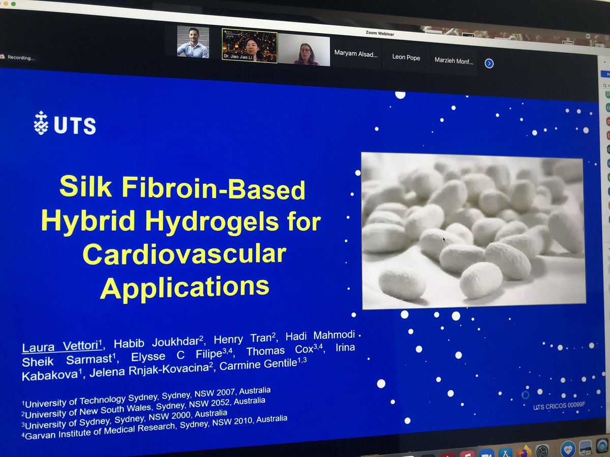 Ausbioprint (@ausbioprint) on Twitter photo Continuing with PhD student presentations, now with @Laura_3Dprint, presenting about #silkfibroin as a natural polymer to be used in #3Dbioprinted cardiac tissues <a href="/UTSEngage/">UTS</a> <a href="/UTSFEIT/">UTS Faculty of Engineering and IT</a> <a href="/UTS_GRS/">UTS Graduate Research School</a> <a href="/JelenaRnjak/">Jelena Rnjak-Kovačina</a> @IrinaKabakova2 #ausbioprint <a href="/ausbioprint/">Ausbioprint</a> Continuing with PhD student presentations, now with @Laura_3Dprint, presenting about #silkfibroin as a natural polymer to be used in #3Dbioprinted cardiac tissues <a href="/UTSEngage/">UTS</a> <a href="/UTSFEIT/">UTS Faculty of Engineering and IT</a> <a href="/UTS_GRS/">UTS Graduate Research School</a> <a href="/JelenaRnjak/">Jelena Rnjak-Kovačina</a> @IrinaKabakova2 #ausbioprint <a href="/ausbioprint/">Ausbioprint</a>