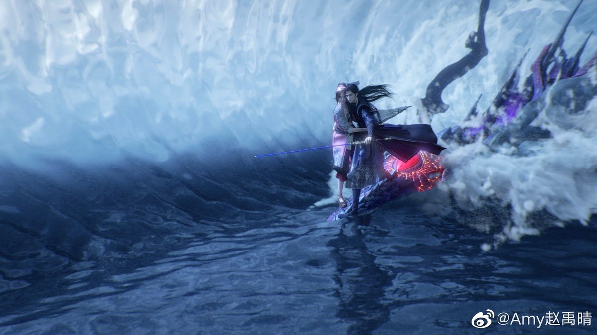 ชอบภาพนี้จริงโคตรเท่แบบทับใจจังง แต่ในอนิเมะจะไม่เห็นเป็นต็มตัวชัดขนาดนี้เพราะมีพลังคริสตัลพี่ซวนล้อมรอบกันพี่จากน้ำทะเล🥺