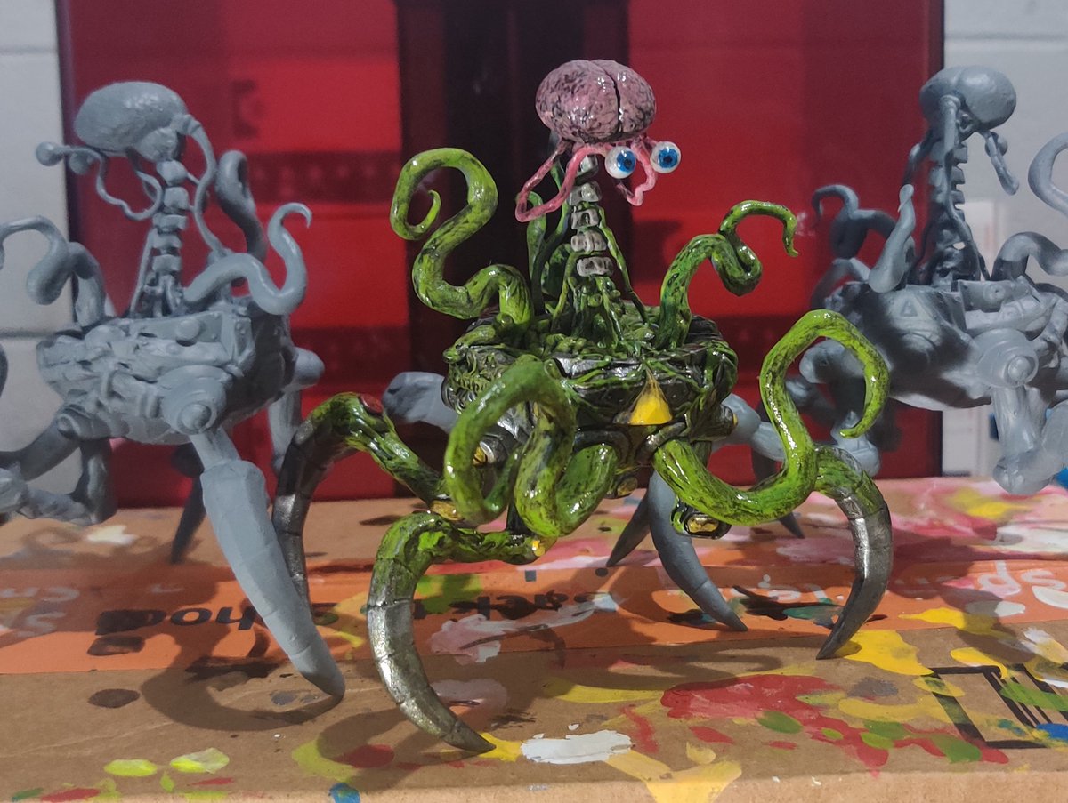 #art #ArtistOnTwitter #3dart #3dprinting #elegoo #saturn #zbrush #paintbrush #first #paintjob #figure #3 #model #toy #nft #soon #cyber #cyberdelicrelics #brain #scifi #creepy #cute #robot #cyborg