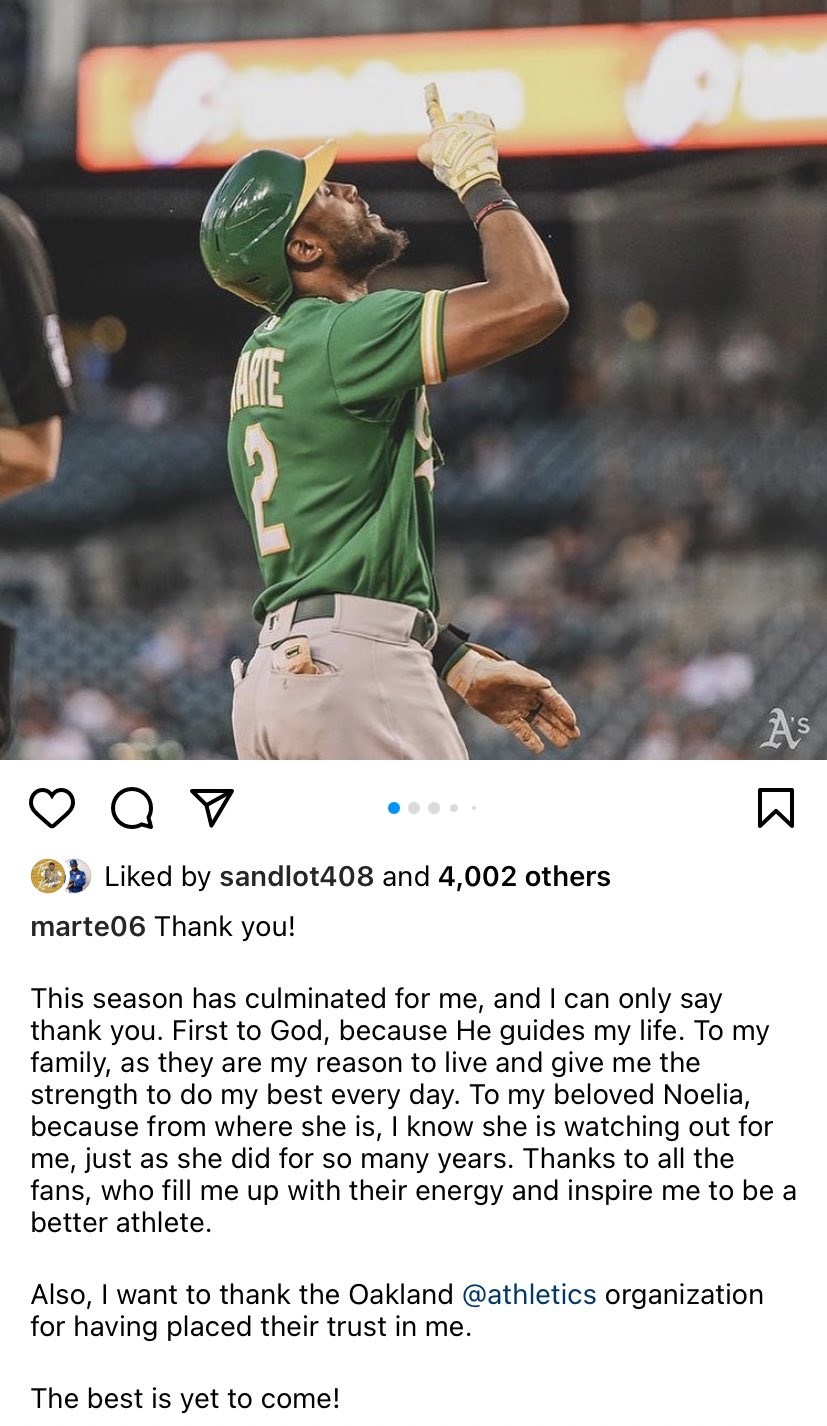 Martín Gallegos on X: Starling Marte with a message after