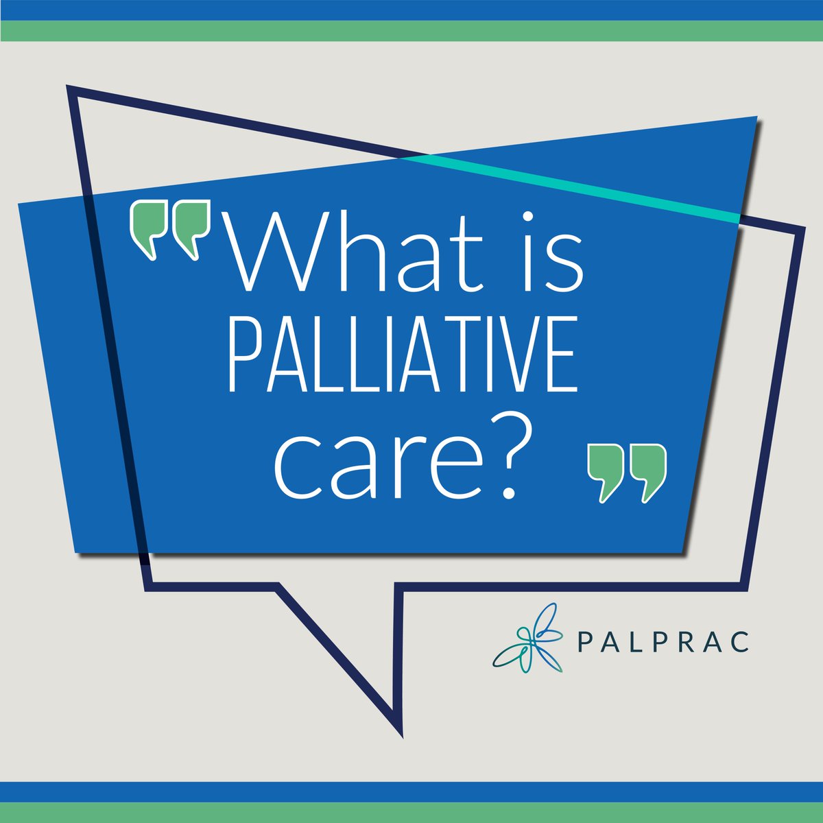 Palliative Care is specialised medical care for people with serious illnesses, focusing on providing relief from symptoms &amp; stress of serious illness, to improve the quality of life for both the patient and the family. For info - bit.ly/3mCoPmb #PALPRAC #PalliativeCare