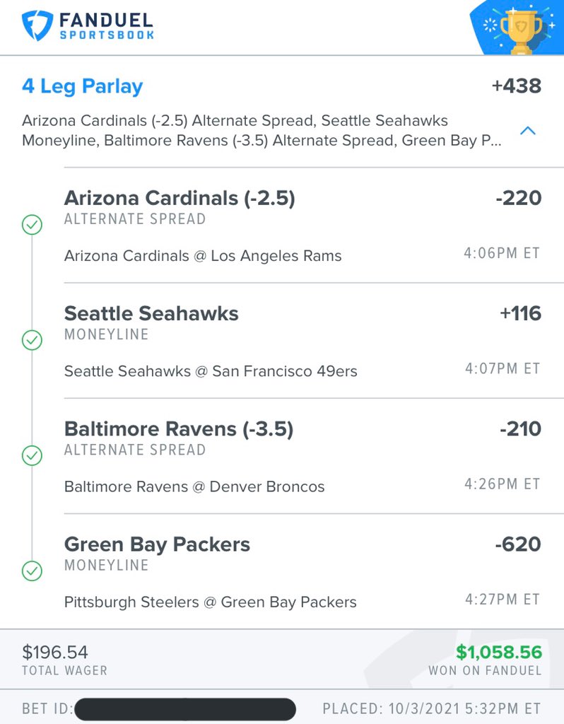 BeatTheOddsPod's tweet photo. *exhale*
Okay. We good. S/o to Russ being 24-9 ATS as an underdog. 
Arizona looks fr if they stay healthy. 
Had to regroup for the late slate. 
1st QT of the szn under wraps!
On to Week 5!
But first…. 
The most anticipated game of the season.
Brady vs Bill!
#GamblingTwitter https://t.co/aFDMAMMfd1