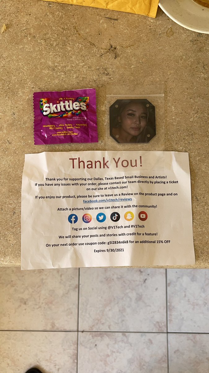 Calwinnewin's tweet image. New cpu cooler plate has arrived… after 2 months of waiting and a mini packet of skittles 😂😂 #v1tech