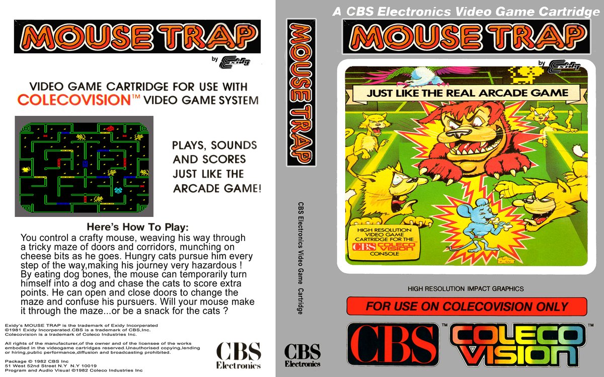 fabiodidone's tweet photo. #MousTrap #Colecovision #Cover #Gaming #Arcade #Consola #Portadas #Portatil #Juego #Retrogaming #Retrogamer #16Bits #8Bits #80s #Oldies #Retro #Videogame #Videojuego #Homecomputers #Play #Homebrew #Game #Indie #Retrogame #Retrocomputacion #retrogamers #vintage https://t.co/QaHT1Wij9f