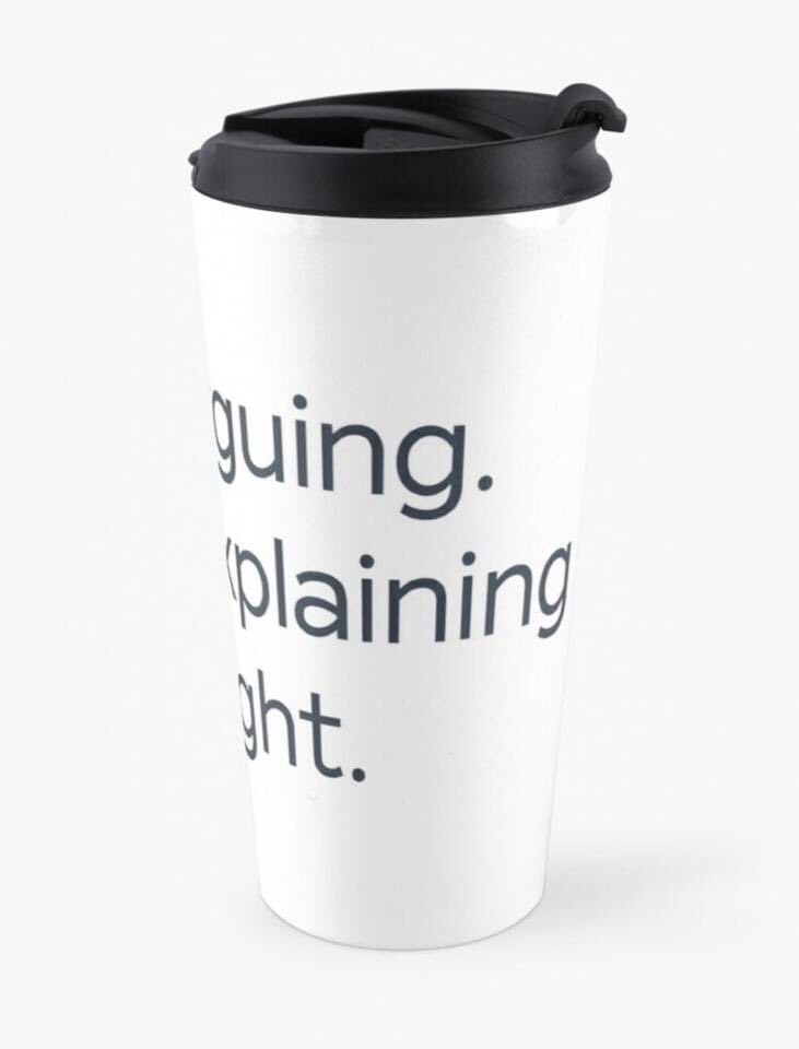 pulaskishepherd's tweet photo. “I’m Not Arguing . . .” Travel Mug

#PulaskiShepherdCo
#PSCSCo 
#ImNotArguing
#TravelMug
#Redbubbleartists

https://t.co/TwpzdkdcFO https://t.co/5Lsn3JGY2S