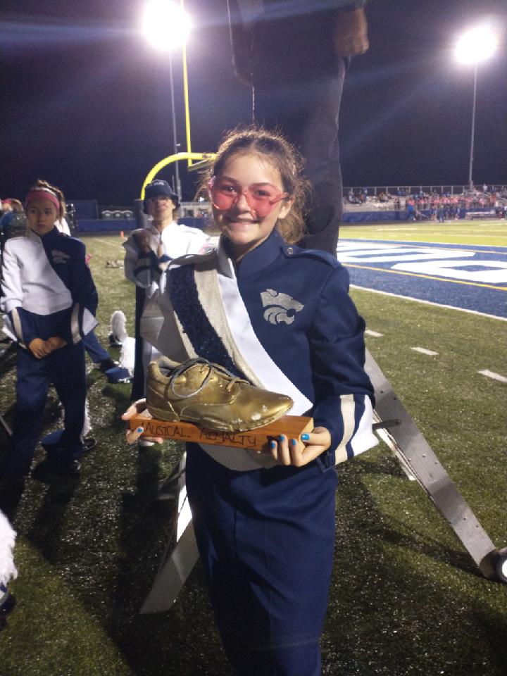 Band_Napoleon's tweet photo. The 8th grade band this week joined the HS marching band in preforming songs in the pre-show! The bands had a blast preforming My Sharona and We Got the Beat. Congratulations to this week's Marching Member of the Week, Rieley Elling! https://t.co/Lm8gV16yG4